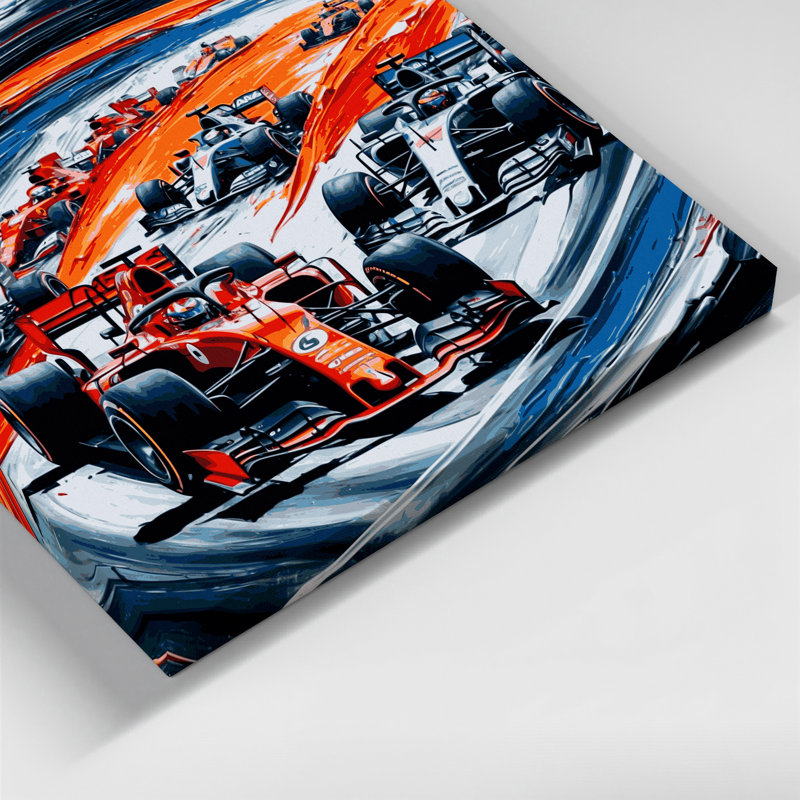 Art sportif sur toile gris, H 16 po x l 16 po