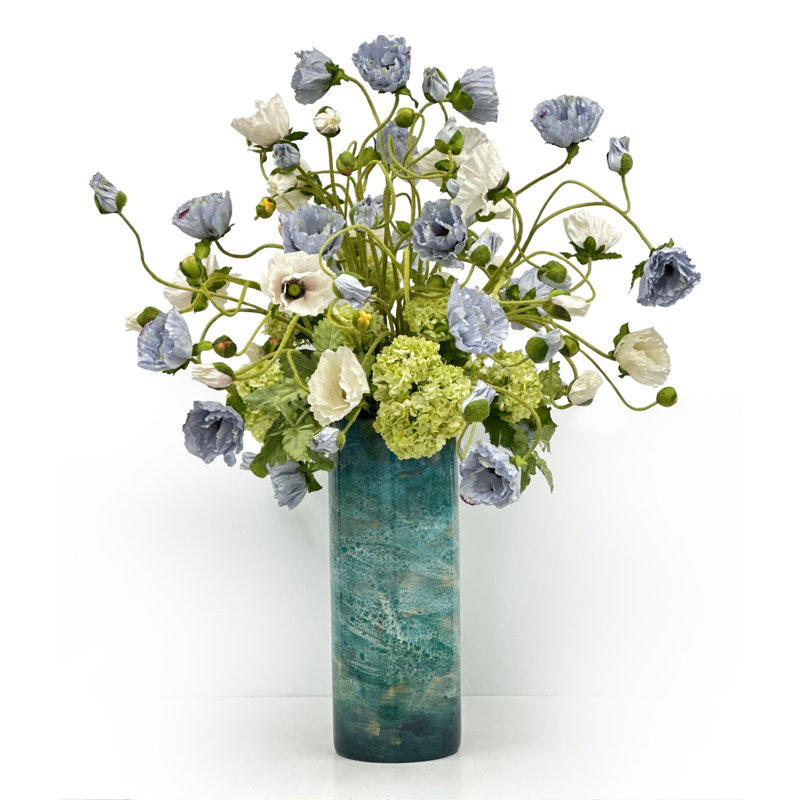 POPPY SNOWBALL IN PAINT VASE