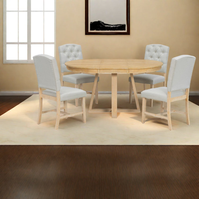 Extendable Wood Dining Table Sets(must Include Both Table And Chair)
