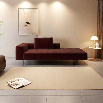 Chaise longue en similicuir lisse
