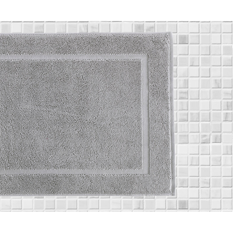 Lerins Solid Color Bath Mat Floor Towel, Cement