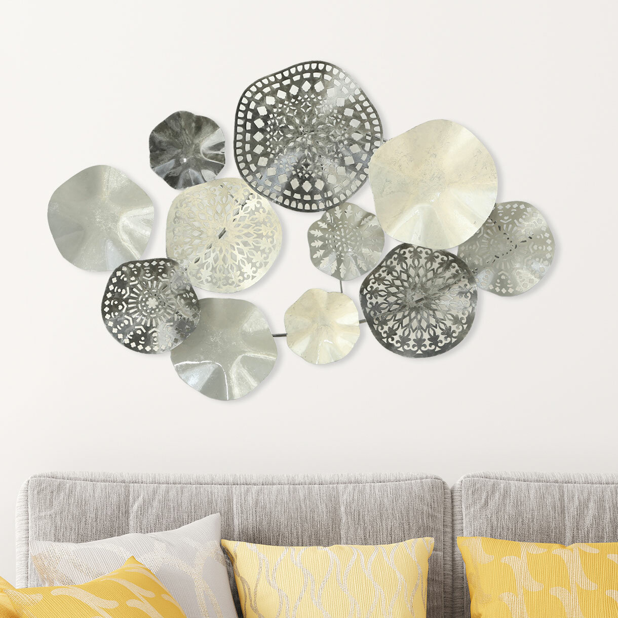 Boho Abstract Wall Decor on Metal