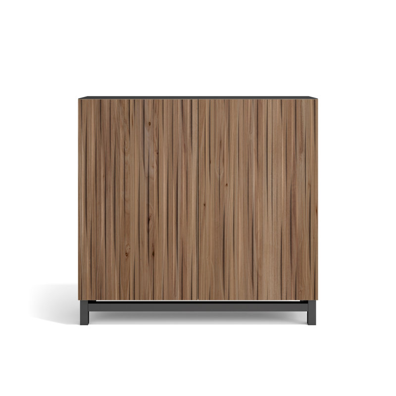 Copenhague 15 Pair Shoe Storage Cabinet, Brown/Black