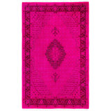 Overdyed One-of-a-Kind 4' 7" X 7' 4" Hand Knotted Area Rug