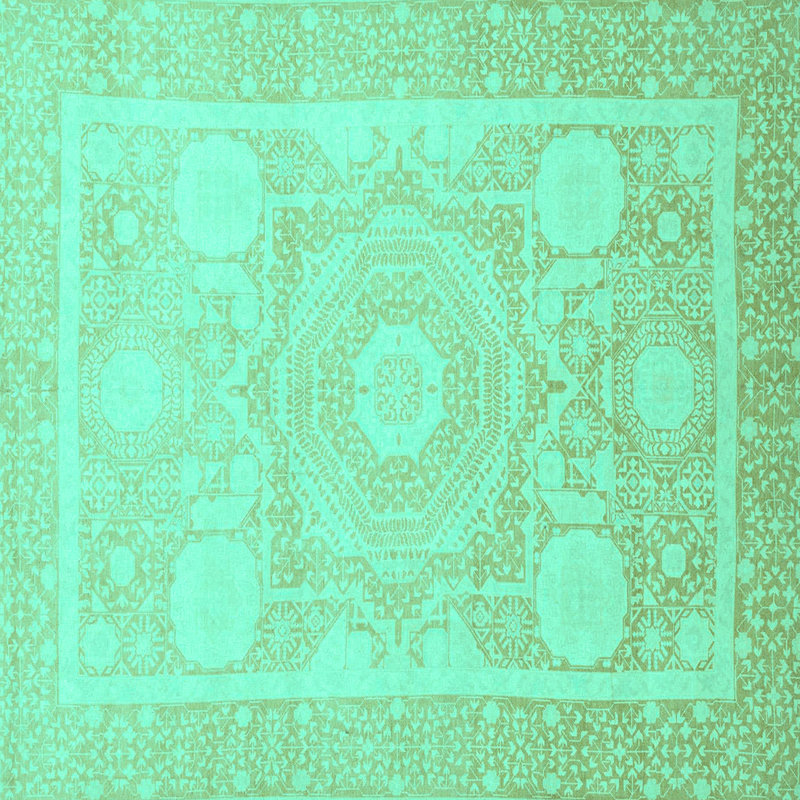 Washable Oriental Indoor Rug, Square 8'
