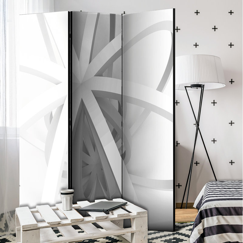 Bagwell Solid Wood Folding Room Divider, 3
