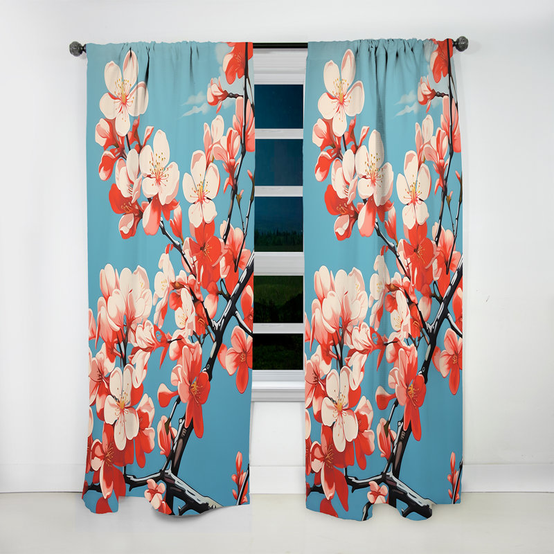 Collage de fleurs de pomme rose II, L 52 po x L 95 po