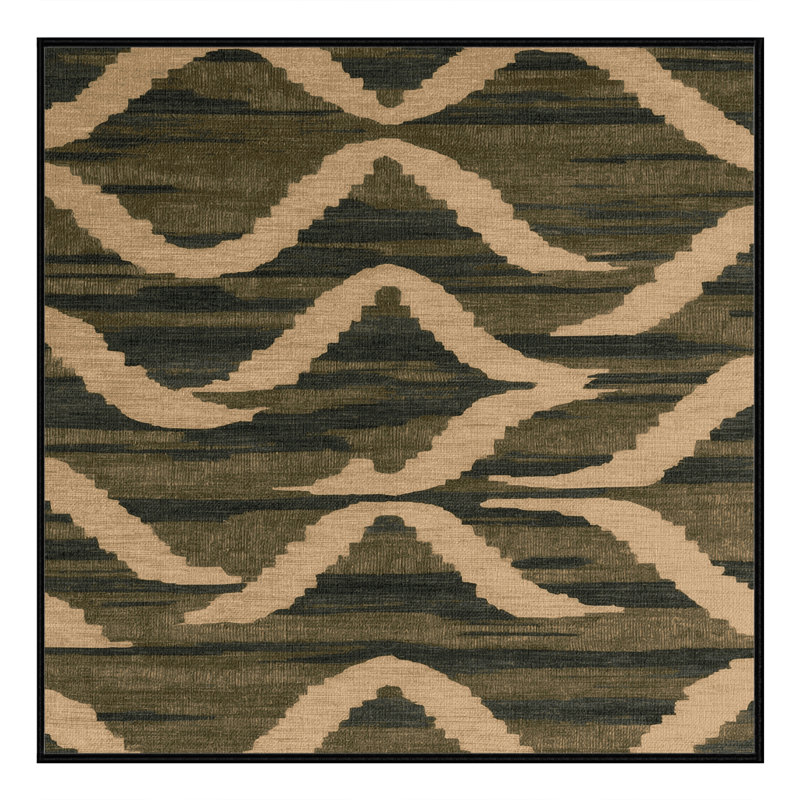 Tapis brun lavable à la machine, Rectangle 7 pi x 10 pi