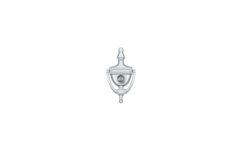 Deltana DKV6RU26 Door Knocker-Viewer, Victorian Rope in Polished Chrome, Polished Chrome