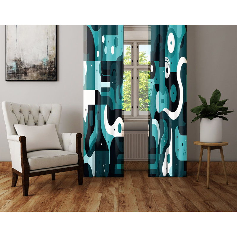 Paire de rideaux semi-transparents en polyester Eleanore, L 20 po x L 61 po