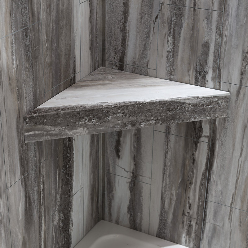 Louvre Granite Waterproof PVC Corner Shower Bench