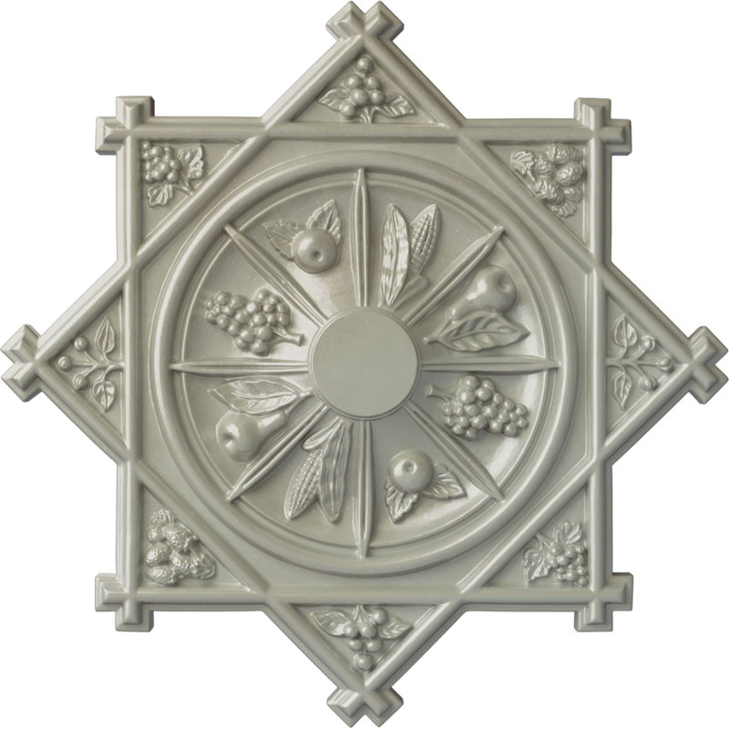 Médaillon de plafond Endurathane Antilles, diamètre extérieur de 38 1/4 po x P 1 1/2 po (convient aux auvents jusqu'à 6 po)