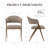 Upholstered Dining Chair Metal ArmChair With Backrest-1650980363