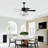 52'' Crystal Shade Ceiling Fan Lamp ,3 Speed ,4 Timing , 5 Reversible Blades Crystal Ceiling Fan ,5PCS*E12  (NO Include Bulb) --  Hand Pull Chain