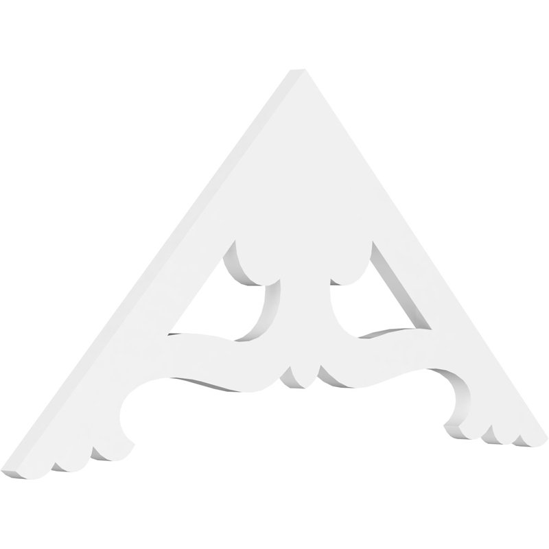 Cornelia Architectural Grade PVC Gable, 18" H x 36" W x 1" D, 12/12
