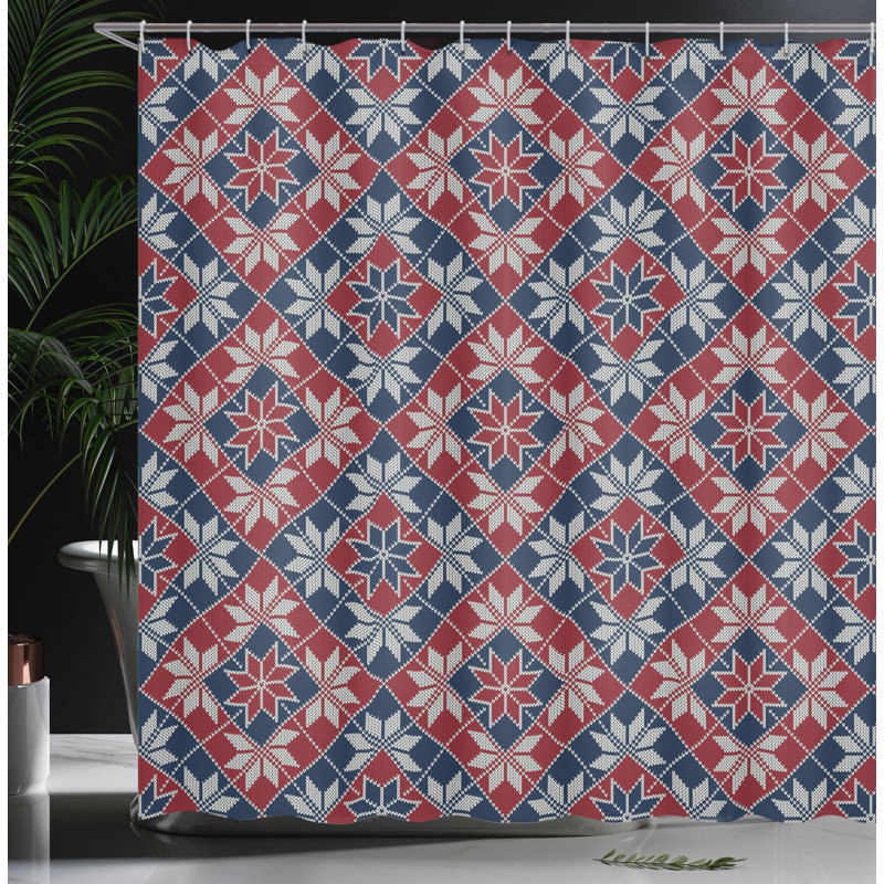 Shower Curtain with Hooks Included, 75"H x 69"W