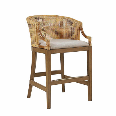 Tabouret de bar en saule tissé à la main d'une hauteur de 25 po