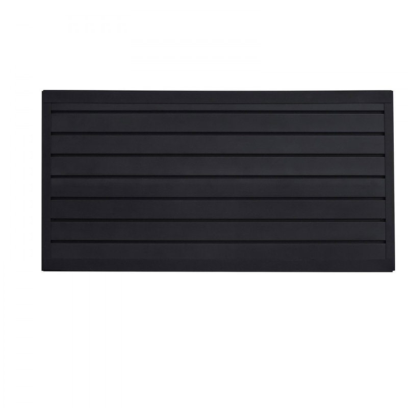 Panneau à lattes en PVC pour garage avec conception modulaire, H 25,4 po x l 48,2 po x P 0,8 po, Noir