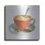 Art mural en métal «Wake Me Up Coffee 3 Linen» par Danhui Nai