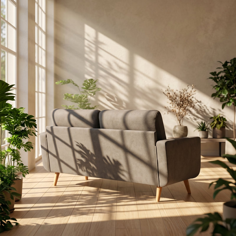 Canapé rembourré en polyester capitonné l 29,9 po x P 67,7 po x H 34,6 po Engage