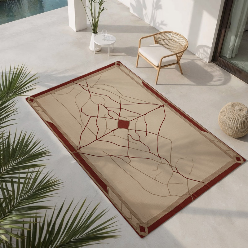 Tapis intérieur et extérieur Linear Echoes, Rectangle 4pi x 6 pi