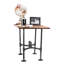Ensemble de table de bout robuste avec passe-tringle en acier noir industriel