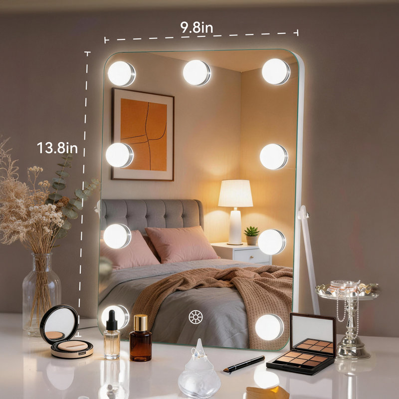 Miroir de maquillage lumineux