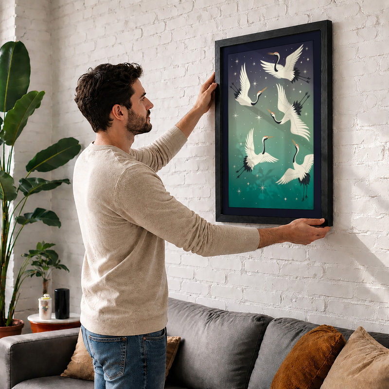 Flight Of The Cranes Coastal - Print, Unframed, A4 - 29.7 x 21.0 cm