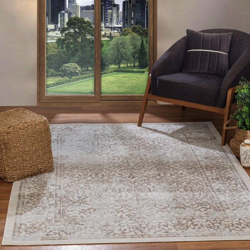 Blannie Floral Machine Tufted Area Rug, Rectangle 120 x 170 cm