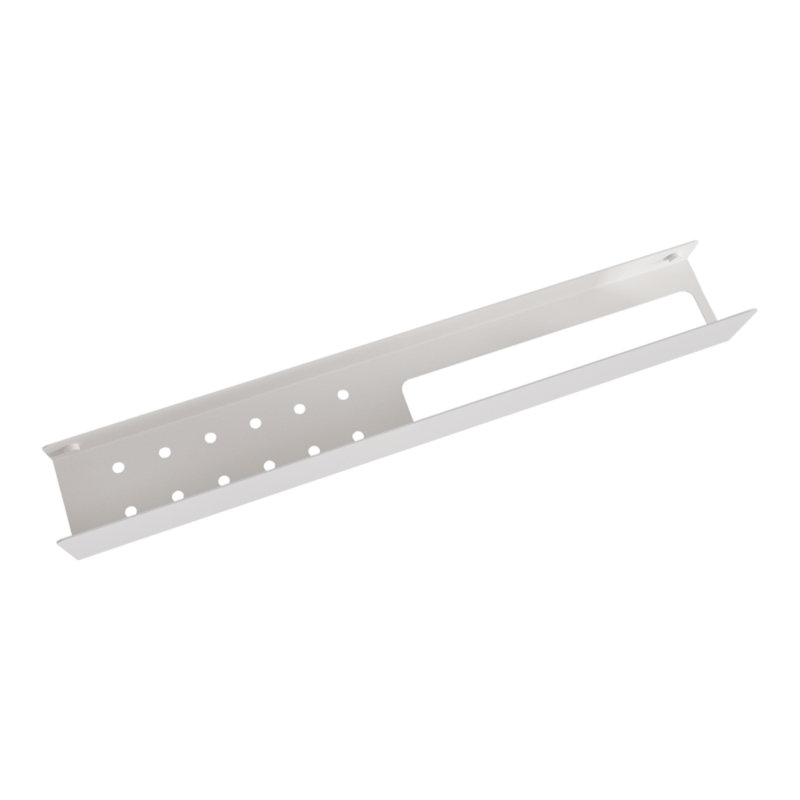 LAVANDA Metal Floating Shelf with Towel Bar, White