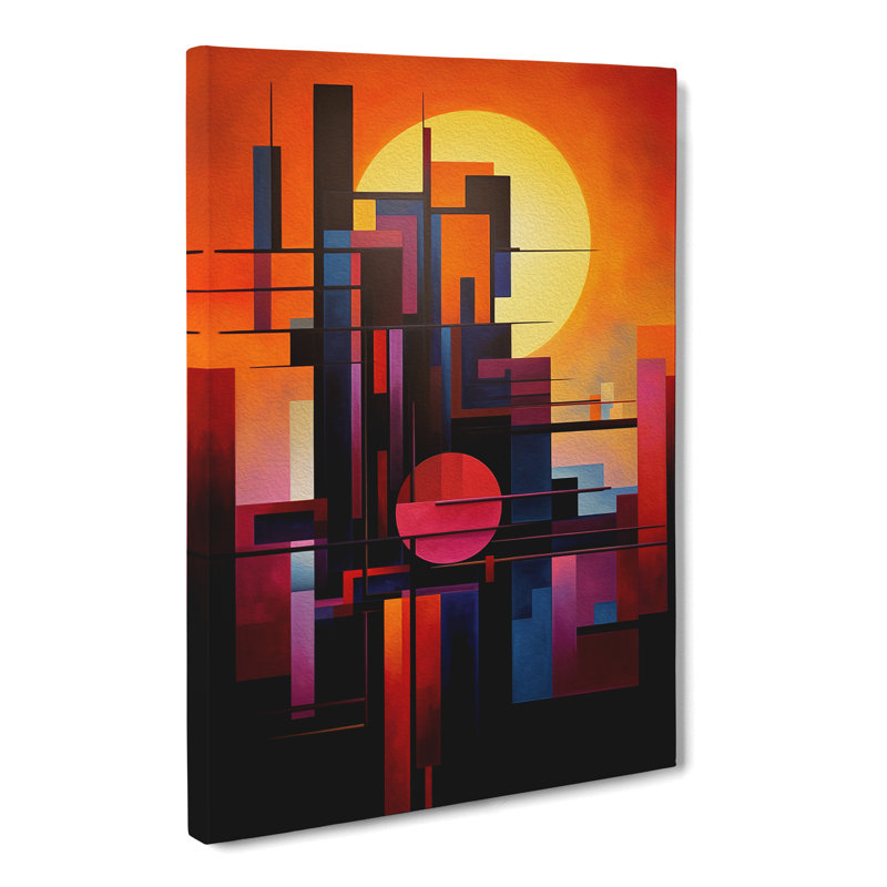 Sunset Constructivism - Wrapped Canvas, 76cm H x 50cm W x 3cm D