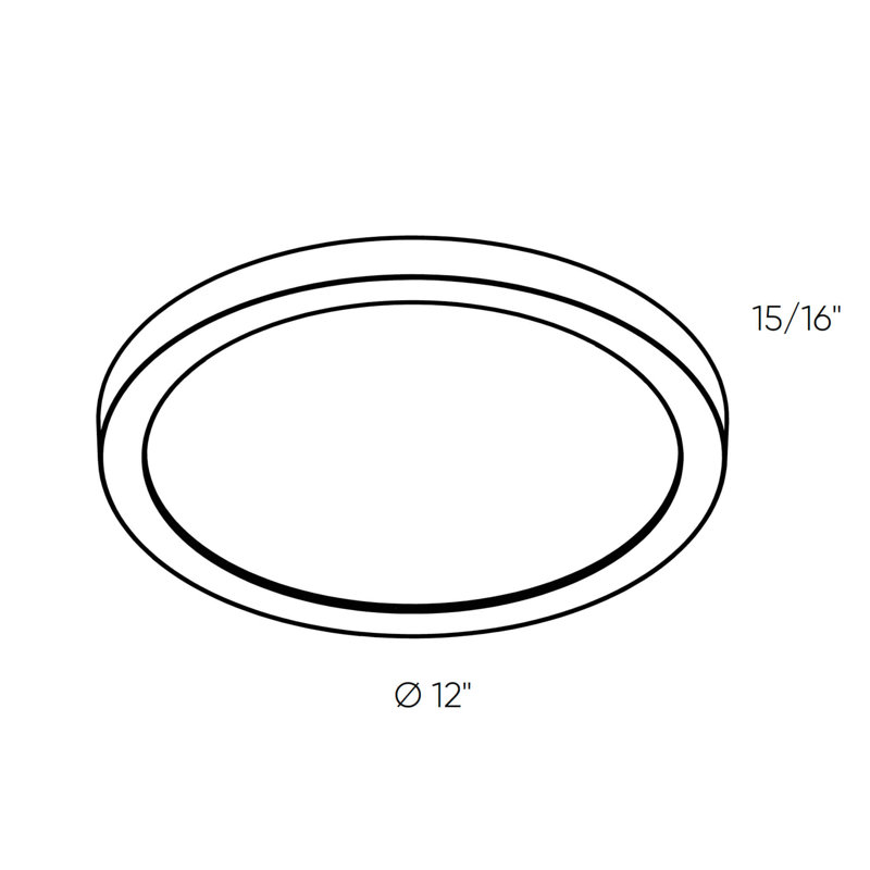 Plafonnier encastré rond en plastique 5ccT 12 pouces Josifs