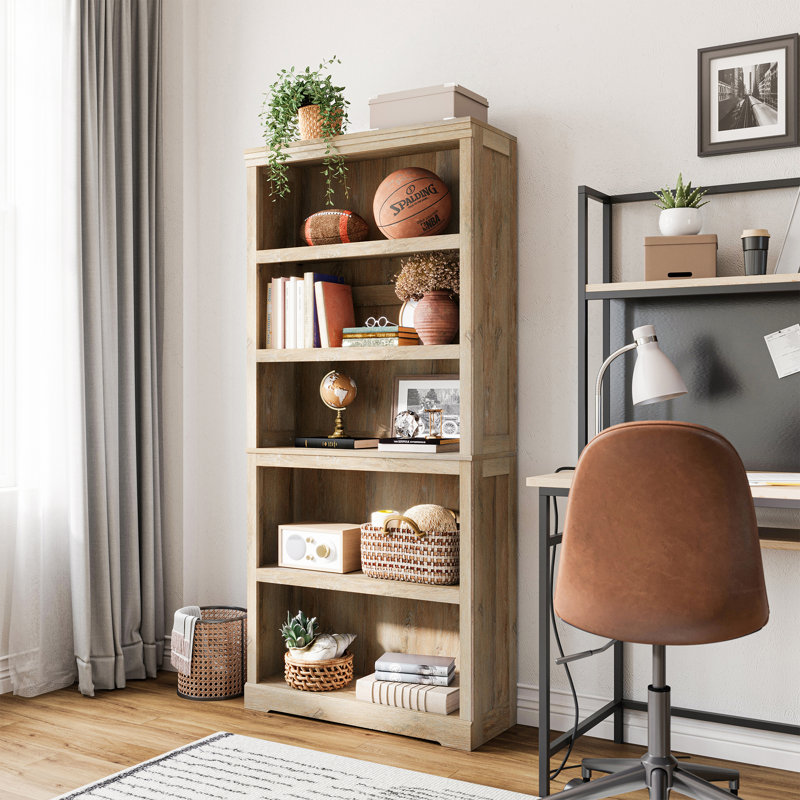 Patrick Shelves Bookcase, Light Brown