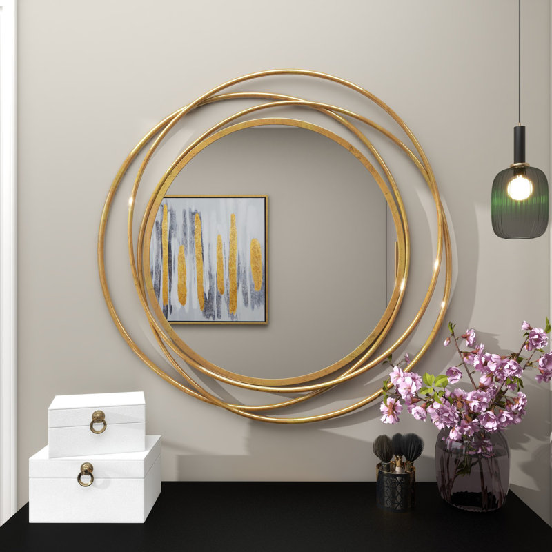 Wade Logan® Aziana Round Metal Wall Mirror & Reviews 