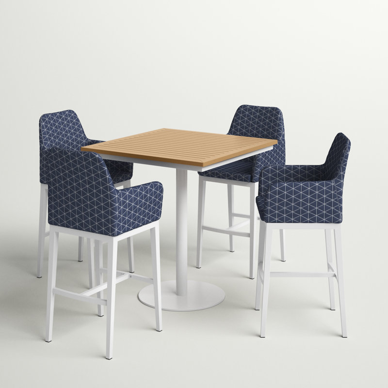 Ensemble de table de bar et de chaises de bar 36 po 5 pièces Oland