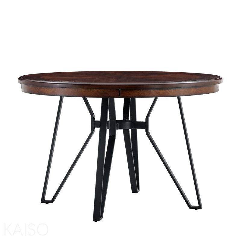 Table de salle à manger ronde, Brun