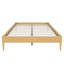 Structure de lit moderne en bois massif de bambou sec de 15 pouces de hauteur, avec support en métal à lattes de bois, aucun sommier requis, assemblage facile-45161140-45161128