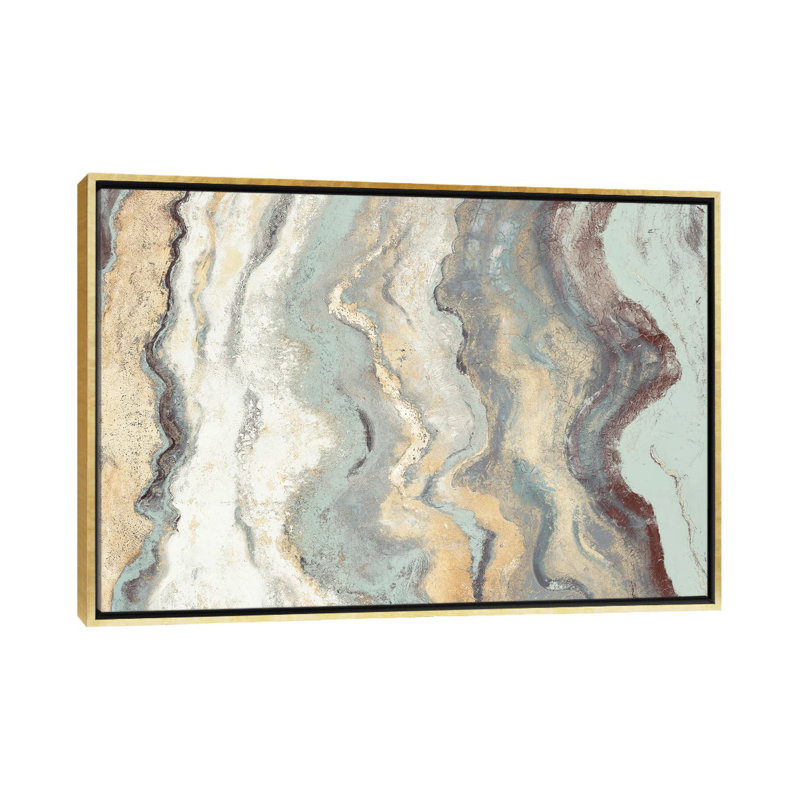 "Cool Flow I" par Patricia Pinto, reproduction d’art, Toile encadrée d'or, Pas de tapis, H 26 po x l 18 po x 1,5 po