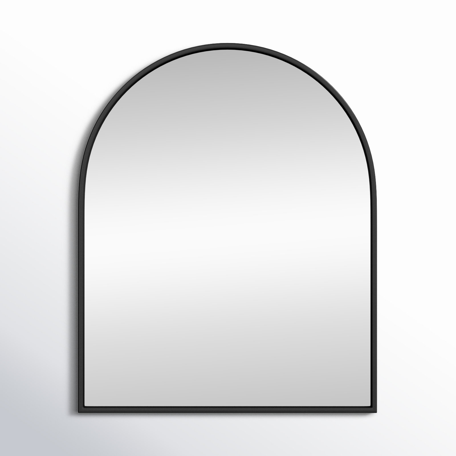 Sabine Metal Arch Wall Mirror, Black, 30" x 24"