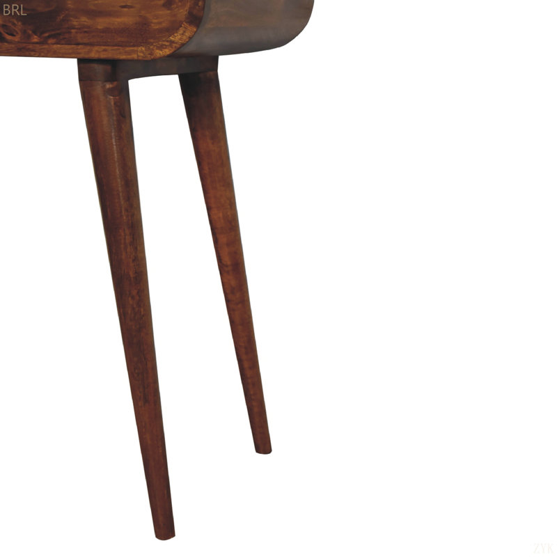 Petit meuble-lavabo rond en bois Soild
