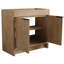 Meuble-lavabo 36 po avec charnières en acier inoxydable - Rangement ajustable imitation chêne moderne Bvb02436imo