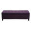 Tissu mauve avec rembourrage confortable - Tissu, pin, contreplaqué pour le siège de rangement de détente et pin compact, fabriqué