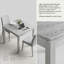 Table de salle à manger à hauteur de comptoir carrée en bois, table de cuisine robuste pour 4 personnes avec bords décoratifs, plateau de table lisse et imperméable, mobilier de salle à manger polyvalent facile à assembler