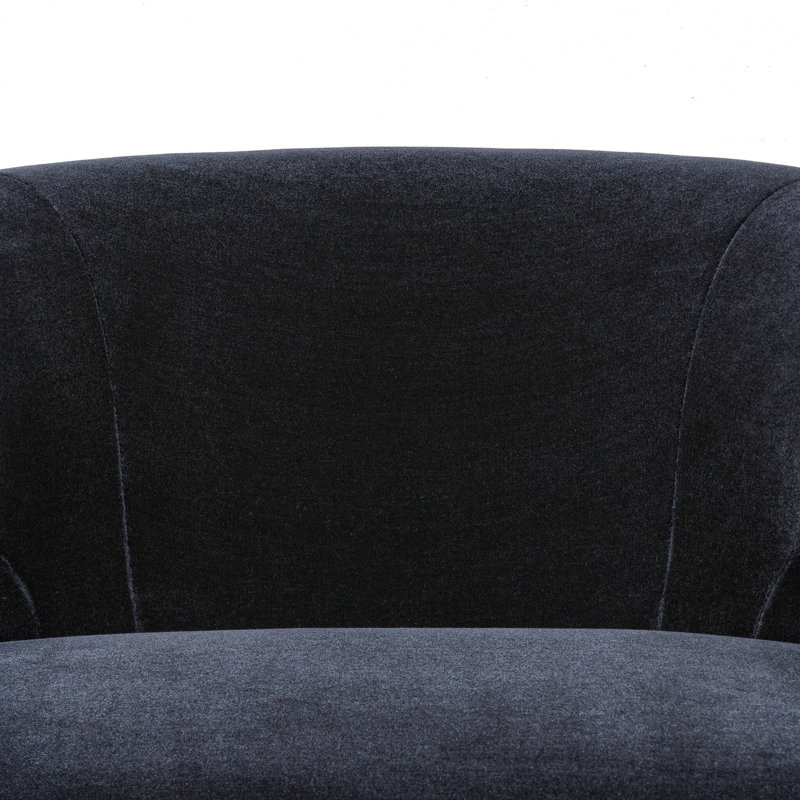 DOTTIE Swivel Barrel Chair, Blue 50% Viscose/50% Wool
