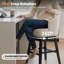 Tabouret de comptoir pivotant en similicuir de 26,4 po avec pieds en bois massif-1153900801