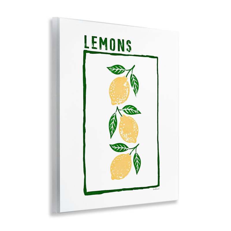 Plaque murale Tasty Summer Lemons, design par Amanda Greenwood