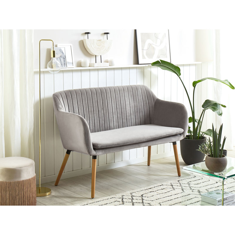Mireille Velvet Sofa, Grey