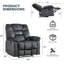 Fauteuil inclinable manuel de 35 po de largeur, moderne, ergonomique et confortable (ensemble de 2)-295691812