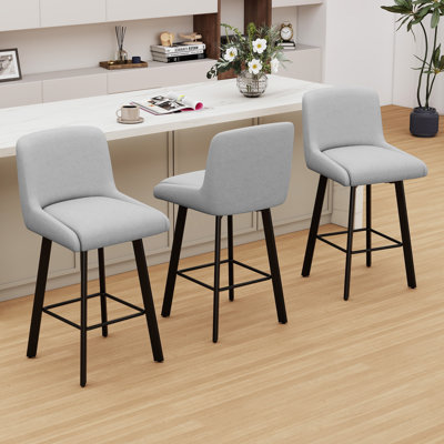 26"H Swivel Counter Height Bar Stools for Kitchen Island