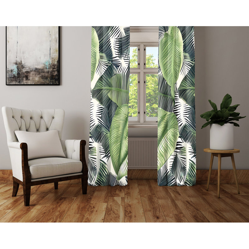 Paire de rideaux semi-transparents Darbara, L 40 po x L 82 po